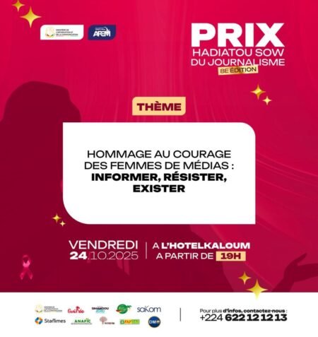Guinée : tout sur la 8ᵉ édition du Prix Hadiatou Sow du Journalisme « Prix du courage 2025 »